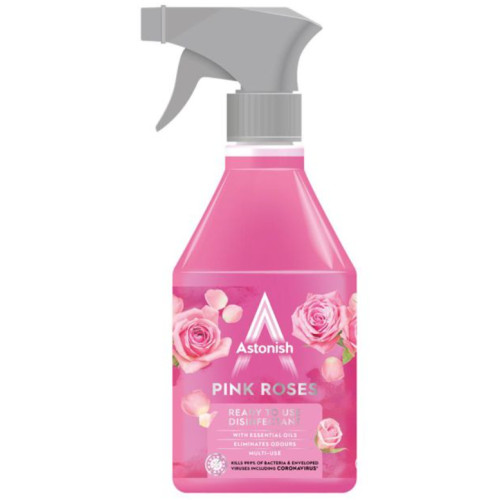 Універсальний дезінфікуючий спрей без хлору Astonish Pink Roses, 550 мл